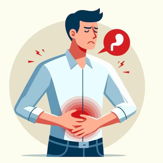 An illustration of acid reflux